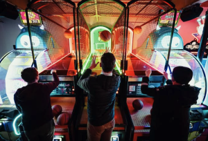 Basketball hoops in new Chicago arcade with the help of Betson Enterprises
